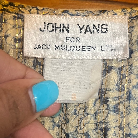 John Yang For Jack Mulqueen 100% silk midi dress size 6 - Picture 4 of 7